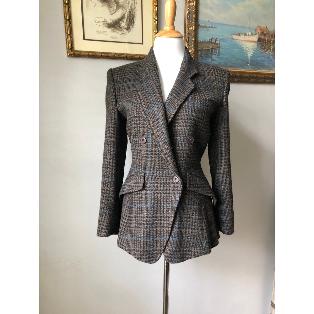 Kenzo Brown and Black Plaid Blazer